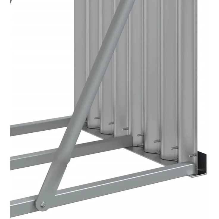 vidaXL Kaminholzunterstand Anthrazit 300x45x100 cm Verzinkter Stahl 364566 – Bild 5