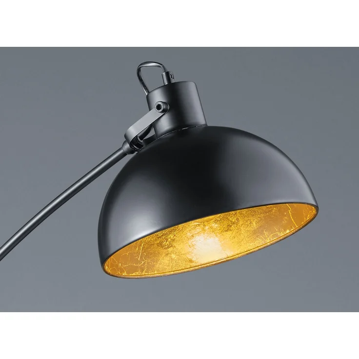 R46041032 Stehleuchte RECIFE Stehlampe ca. 155 cm schwarz / goldfarbig max. 60W – Bild 5