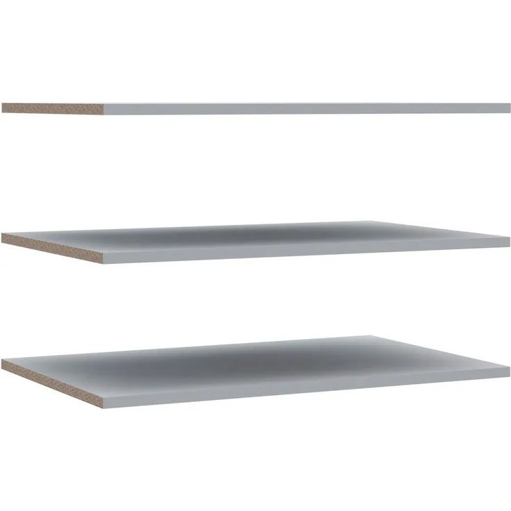 FORTE Extras Robes/Kds Einlegeböden, Holzwerkstoff, Grau, 57,8 x 42 x 1,5 cm