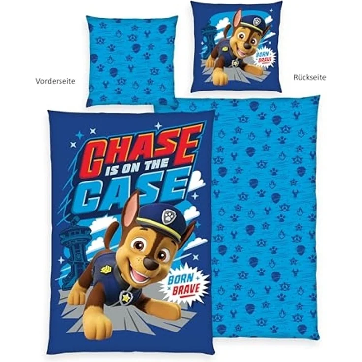 Paw Patrol Bettwäsche 135x200 cm Baumwolle Kinder Bettset 2 teilig Wendemotiv – Bild 2