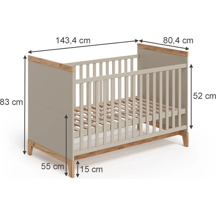 Vitalispa Babybett Cashmere 70x140 cm, Malia – Bild 2