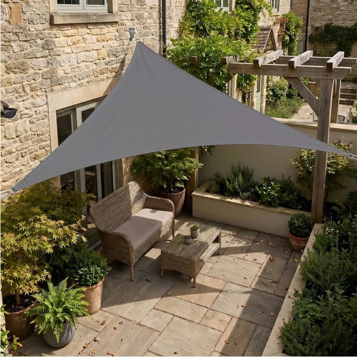SUNULA Sonnensegel Balkon 160g/m² Polyester UV Schutz Sonnenschutz Terrasse Garten, Rechteckig, Anthrazit 2 x 3 m – Bild 2