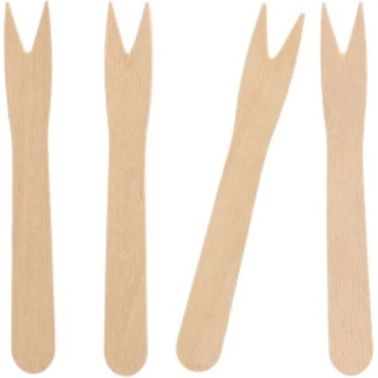 50 Pommes-Frites-Gabeln, Holz "pure" 8,5 cm