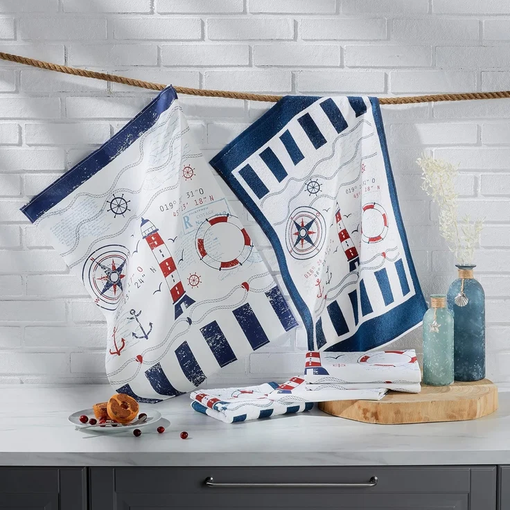 Erwin Müller Geschirrtuch Geschirrtuch 4er-Pack, Baumwolle Motiv – Bild 4