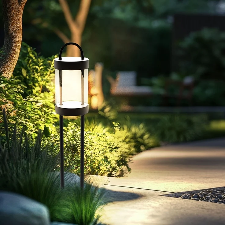 LED Außen-Stehleuchte, Alu, anthrazit, H 65 cm – Bild 2
