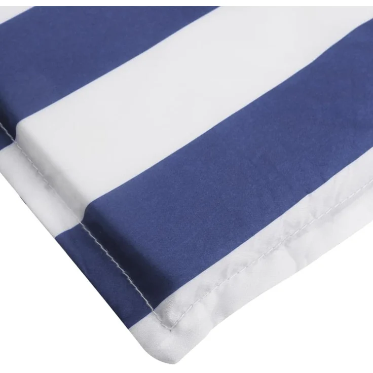 vidaXL Sonnenliegen-Auflage, Polyester blau/weiß gestreift, 200 x 70 x 4 cm – Bild 8