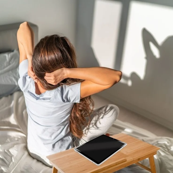 Bambus Betttablett mit Leseklappe – Bild 3