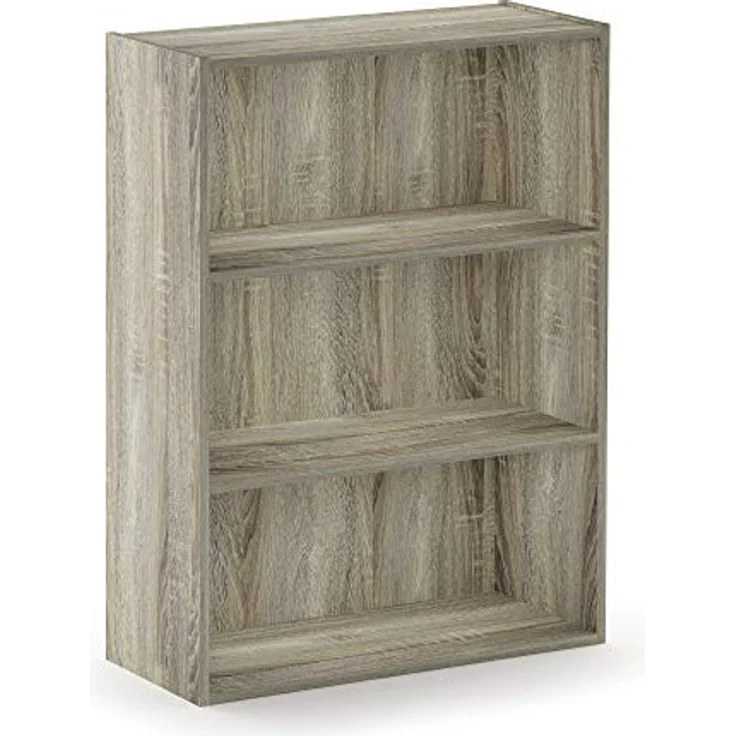 Furinno Pasir 3-Stufe offenes Regal, Bücherregale, Sonoma Oak, 57. 7 (Breite) x 80 (Höhe) x 24. 1 (Tiefe) cm – Bild 7