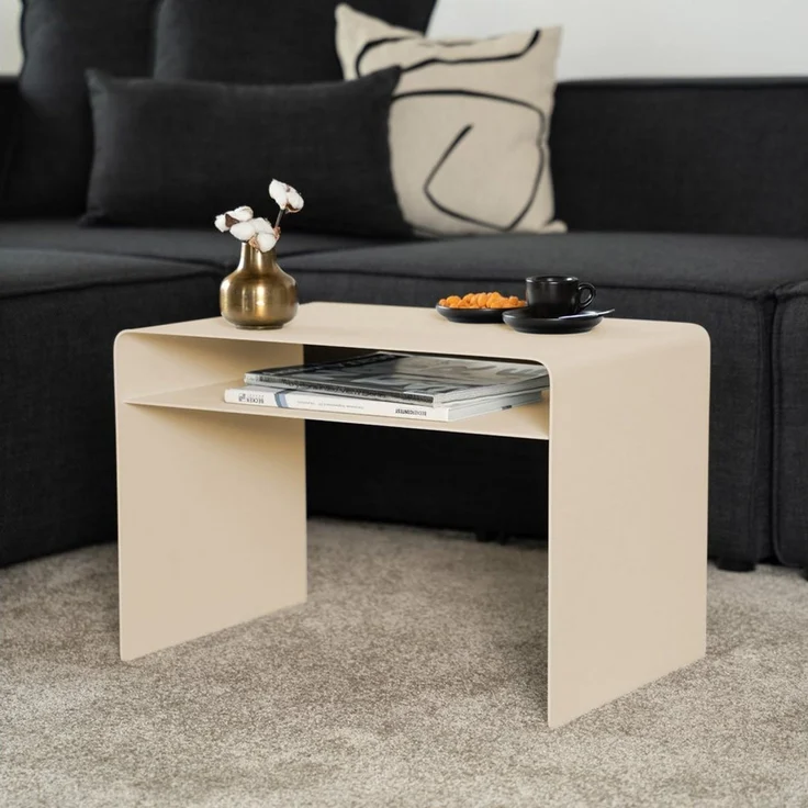 HOME DELUXE Beistelltisch Beistelltisch ZIMA – Made in Germany (4 Aufstellmöglichkeiten - 360° Drehbar), Couchtisch, Sofatisch – Bild 3