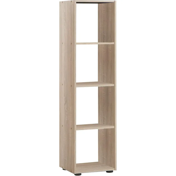 FMD Möbel 'Mega 4' Regal, Bücherregal, Sonoma Eiche, mit 4 Fächern, ca. 141 cm