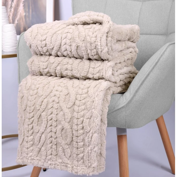Wohndecke Kuscheldecke BOZEN Ornament Flauschig XXL Größe 150x200 cm, Betz, Wohndecke XXL Warm Sofadecke Decke Couch Fleecedecke – Bild 5