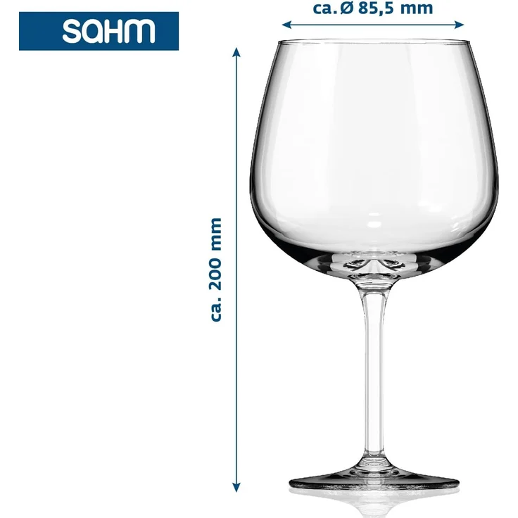 SAHM Cocktailglas Sahm Bauchiges Gin Gläser Set (6 STK) - Große Ballon Gläser, 6-tlg, Edles Glas, 100% recyclebar. – Bild 3
