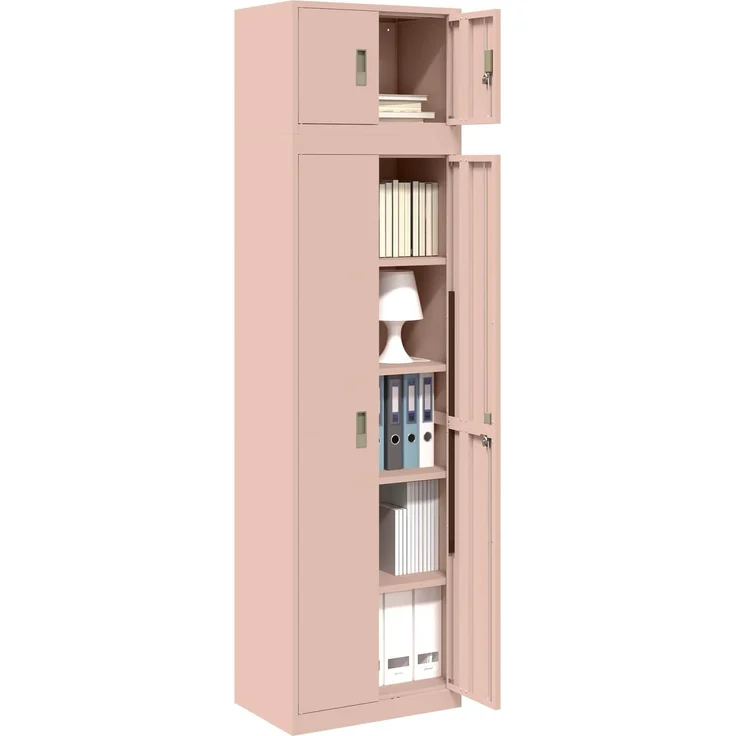 vidaXL Aufbewahrungsschrank 2 stk. Rosa 60 x 40 x 220 cm Stahl 3438706 – Bild 3