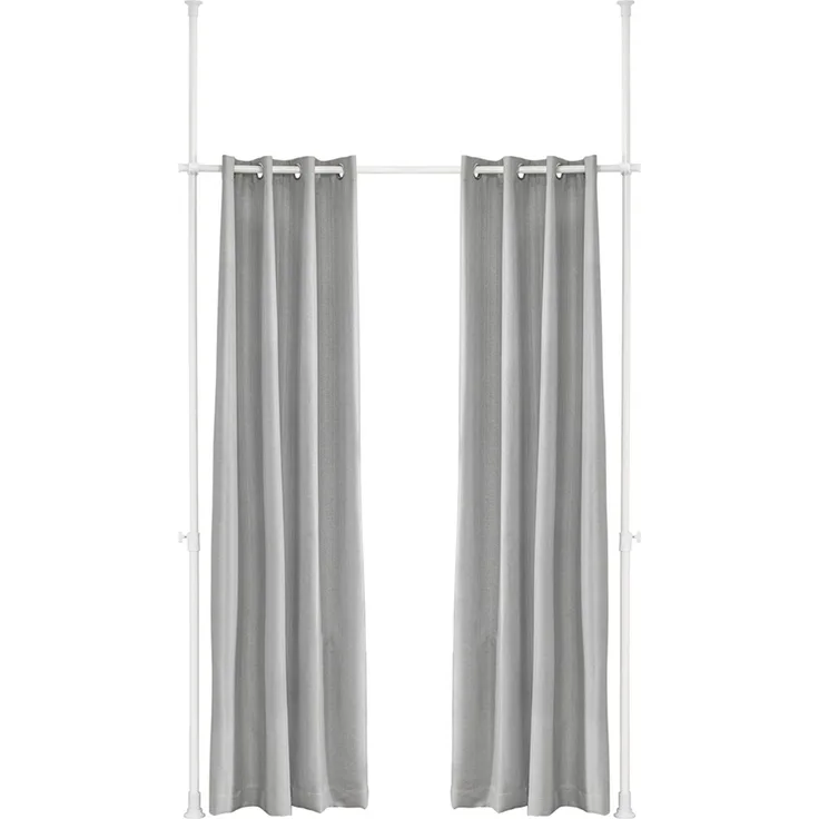 SoBuy KLS12-HG Raumteiler, Stoff, Lackiert, Hellgrau, 289,99 x 280,01 x 8,99 cm