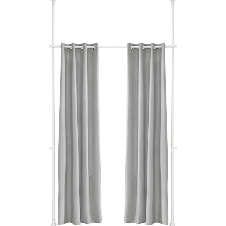 SoBuy KLS12-HG Raumteiler, Stoff, Lackiert, Hellgrau, 289,99 x 280,01 x 8,99 cm – Bild 1