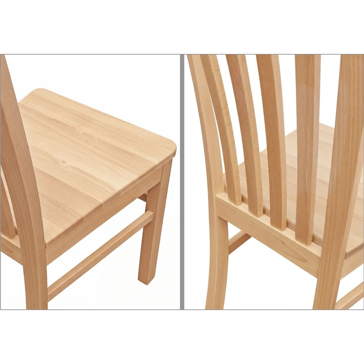 Esszimmerstuhl Holzstuhl Stuhl Buche natur V-90.72-75 Doppelpack – Bild 6