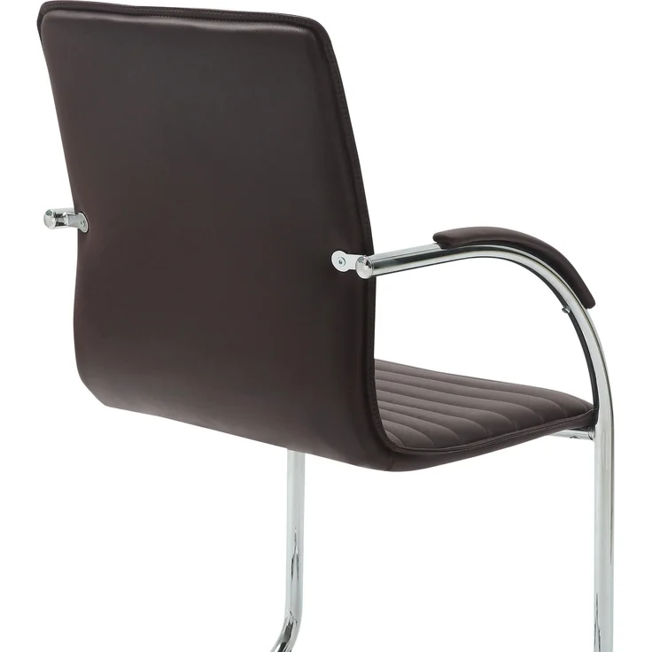CLP 2er Set Besucherstühle Tira Kunstleder,braun – Bild 4