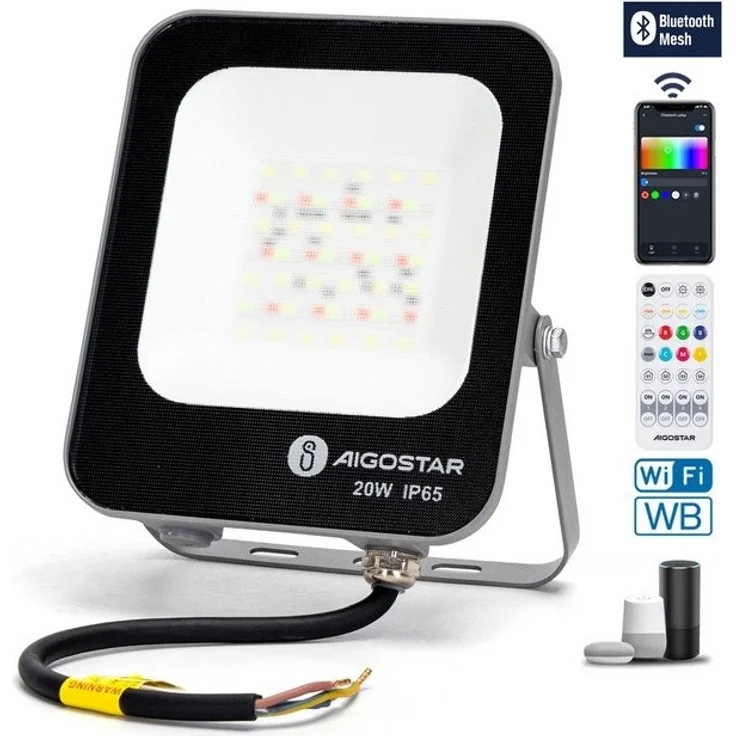 20w Smart LED RGB Fluter Strahler Bluetooth mit APP oder Fernbedienung Steuerung Dimmbar – Bild 4