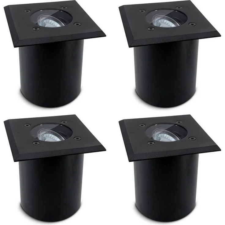SSC-LUXon LED Gartenstrahler Bodeneinbaustrahler JUAVI quadratisch schwarz IP67 GU10 230V – Bild 5
