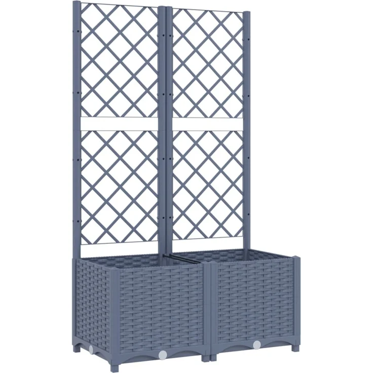 vidaXL Garten-Pflanzgefäß mit Spalier Blaugrau 80 x 40 x 136 cm PP 318251 – Bild 1
