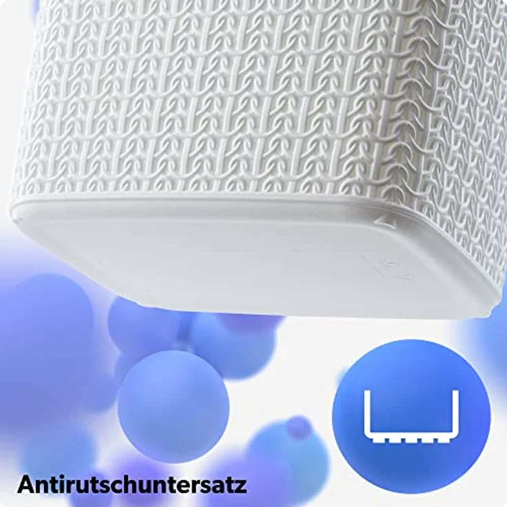 KADAX Kosmetikeimer, Schwingdeckel Abfalleimer für Bad und Küche, 5L, weiß, leichter Kunststoff-Mülleimer mit dichtem Deckel – Bild 5
