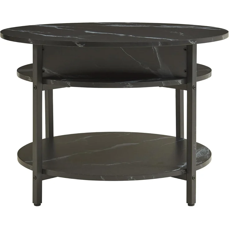 Couchtisch Kandas mit Hebeplatte 70x49 cm Marmoroptik, schwarz [en. casa] – Bild 7