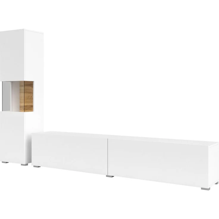 Home affaire Wohnwand Ava, Wohnzimmer-Set hängend/stehend montierbar, Vitrine, Lowboard, 2-tlg. – Bild 4
