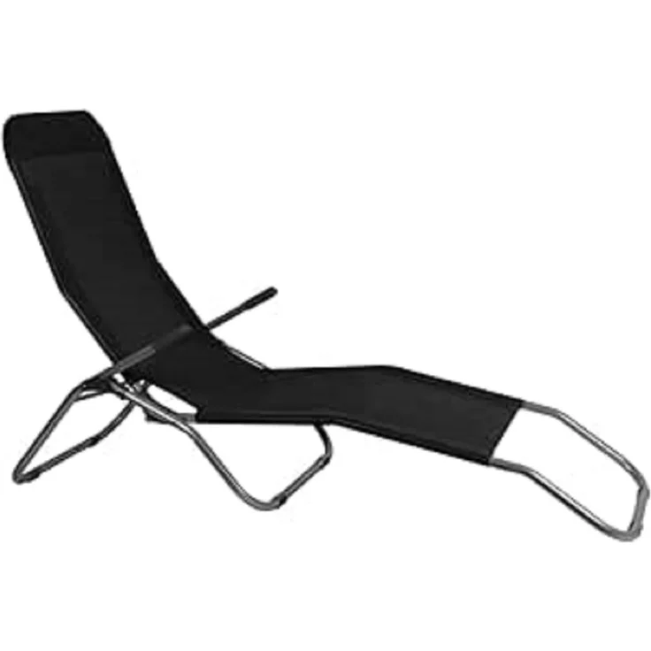 Lifetime Garden Gartenliege - Klappbar - 187 x 60 x 93 cm - 5 KG - Schwarz – Bild 1