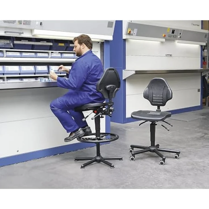 meychair Drehstuhl 1072 W13-25-TG-PU XXL 250kg schwarz – Bild 2