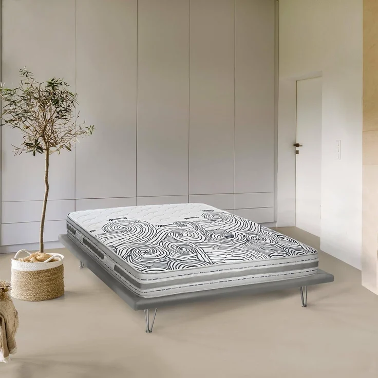 Talamo Italia - Vanda-Doppelmatratze, herausnehmbare Memory-Schaum- und Waterfoam-Matratze, 100 % Made in Italy, milbenhemmend und hypoallergen, 160 x 200 x 22 cm – Bild 4
