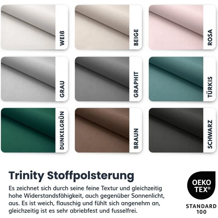 FDM Polsterbett ALMADA modern mit Bettkasten MADE IN EU - mit Trinity Velours Bezug (verfügbar 90x200 120x200 140x200 160x200 180x200cm, Bettrahmen, Bett, mit großen gepolsterten Kopfteil, mit Bettkasten zum aufklappen), Hebbarer Metallrahmen, Bettkast... – Bild 3
