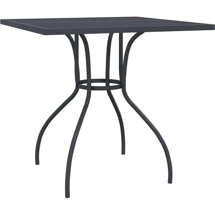 vidaXL Gartentisch Anthrazit 80x80x72,5 cm Stahlgeflecht 362731