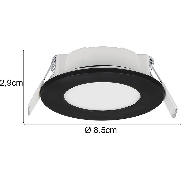 LED Einbaustrahler 6er Set, dimmbar, 2 Lichtfarben für Badezimmer, Ø 8,5cm – Bild 3