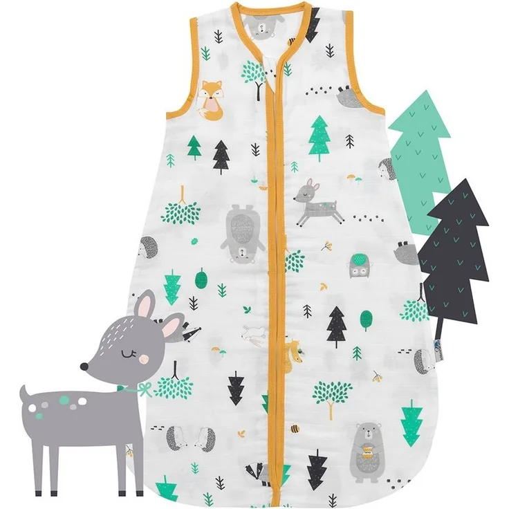 Schlummersack Kinderschlafsack, Musselin Babyschlafsack, 0.5 Tog OEKO-TEX zertifiziert