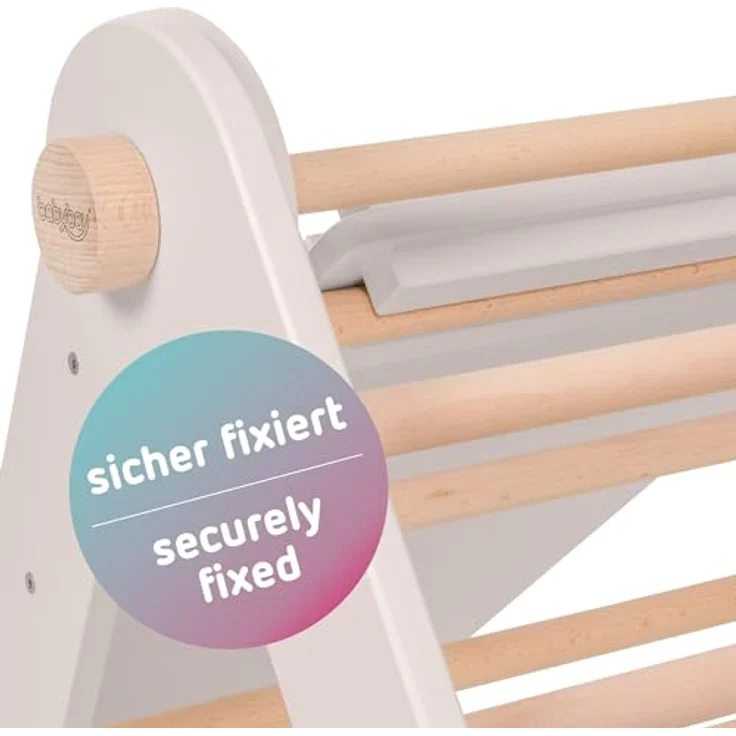 babybay Kletterleiter und Rutsche Littlefoot 2-in-1 für Lernturm und Kletterdreieck, beige lackiert – Bild 8