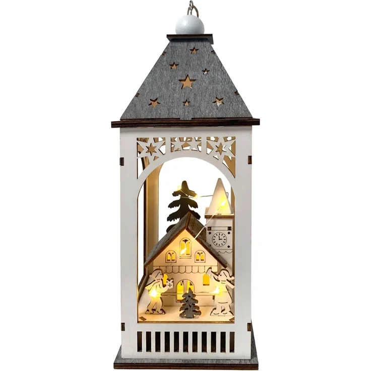 HTI-Living mit Kirche LED Weihnachtslaterne – Bild 3