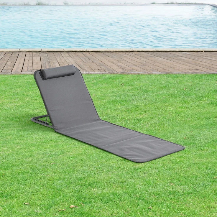 Strandmatte Donostia 2er Set 143x48cm Dunkelgrau [en. casa] – Bild 2