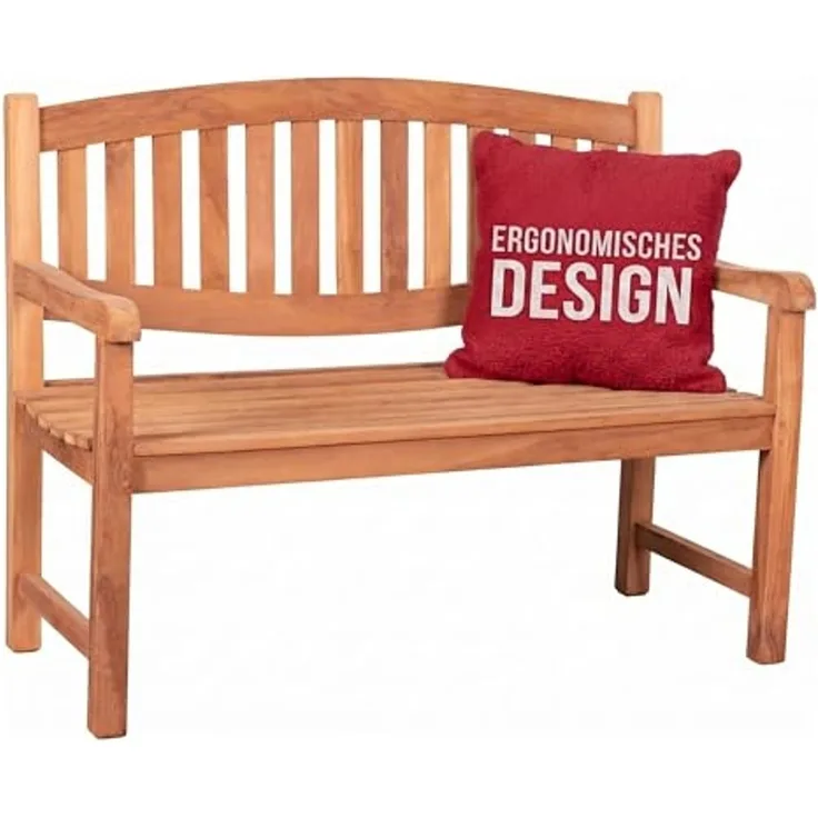 MR. DEKO Gartenbank Bradford Teak 120 cm