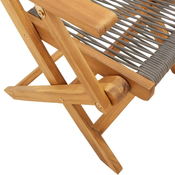 vidaXL Gartenstühle 8 Stk. Klappbar Grau Massivholz Akazie 3214570 – Bild 7