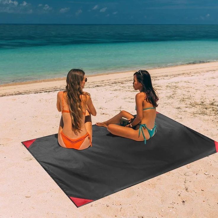Picknickdecke 110x160 cm Stranddecke Sandabweisende Campingmatte Ultra Leicht – Bild 7