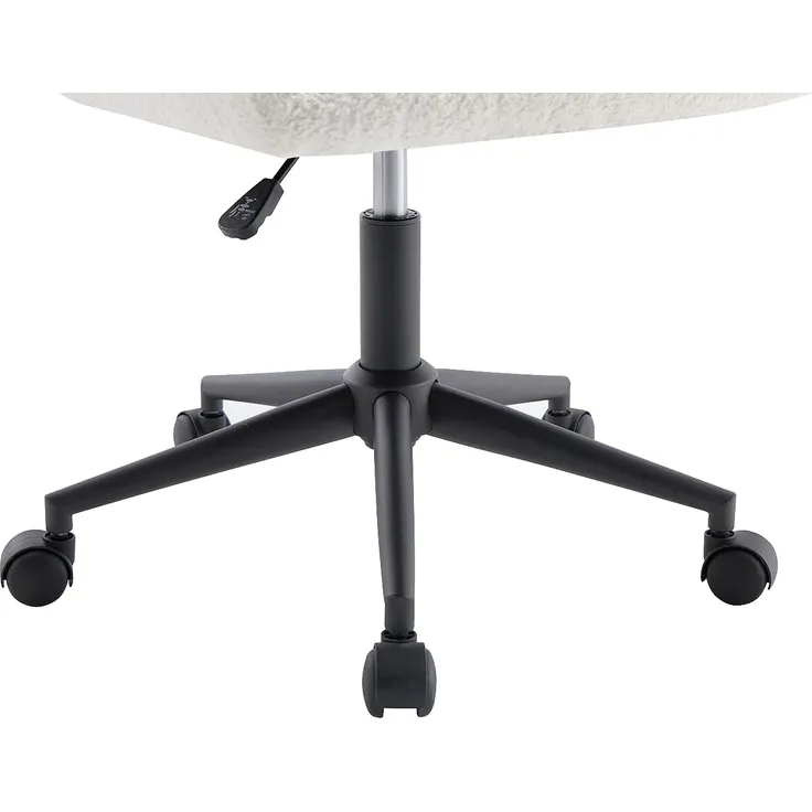 Vente-unique - HEKA Office chair StoffStoffSamt Weiß - B 59 cm x H 86 cm76 cm x L 59 cm – Bild 6