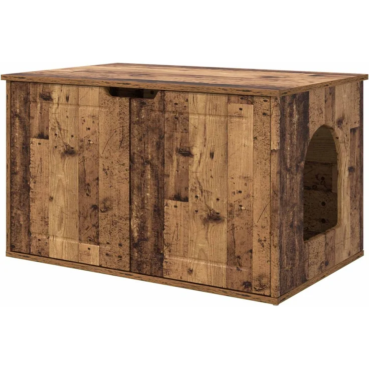 vidaXL Katzenhaus Altholz 85 x 55 x 50,5 cm Holzwerkstoff 8000723 – Bild 2