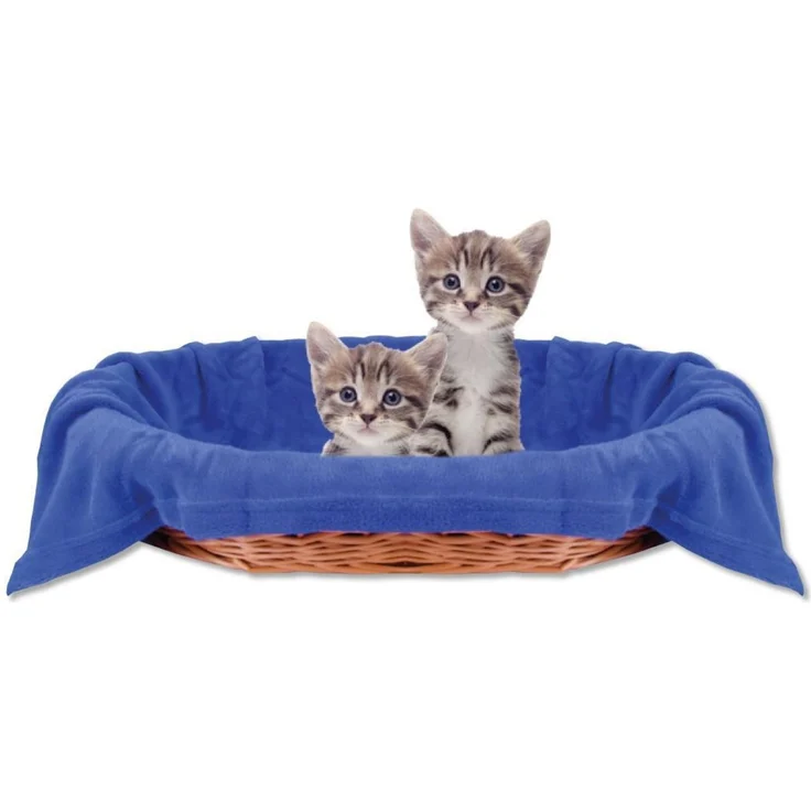 Haustierdecke Katzendecke Kuscheldecke Tierdecke , angenehm und super weich in vielen verschiedenen Farben erhältlich (70x100 cm / blau - königsblau) – Bild 1