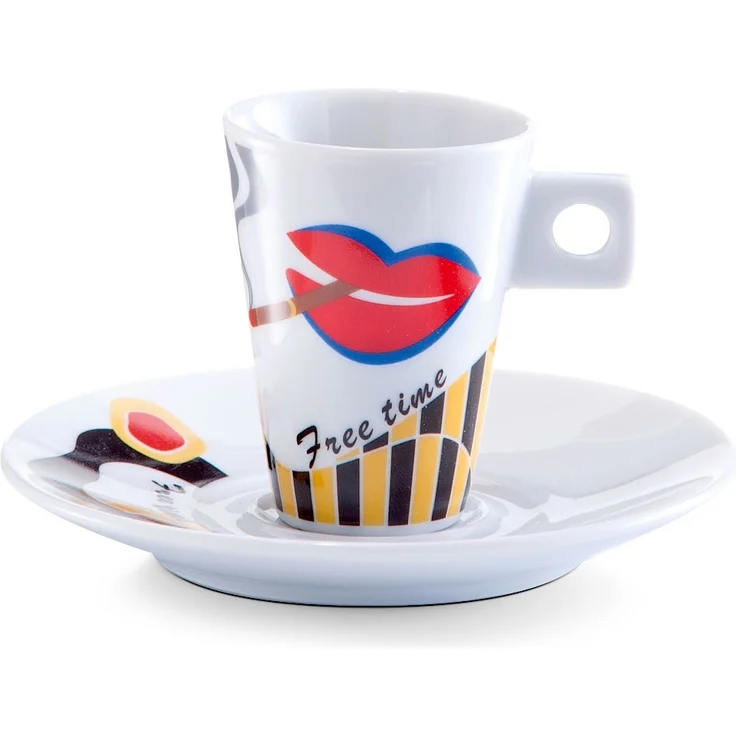 ZELLER 26505 Espresso-Set FACES, 12-tlg, Porzellan – Bild 2