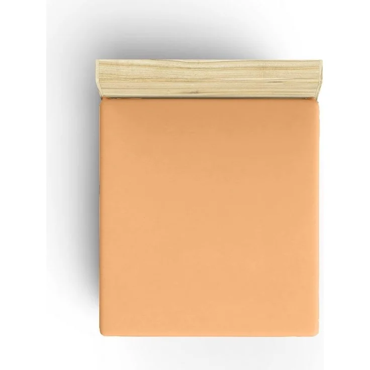 L'essentiel Maison 'Pale Orange' Ranforce Spannbettlaken Double XL (FR) (IT) (ES) (DE), Hellorange, 200+30 x 140 cm – Bild 1