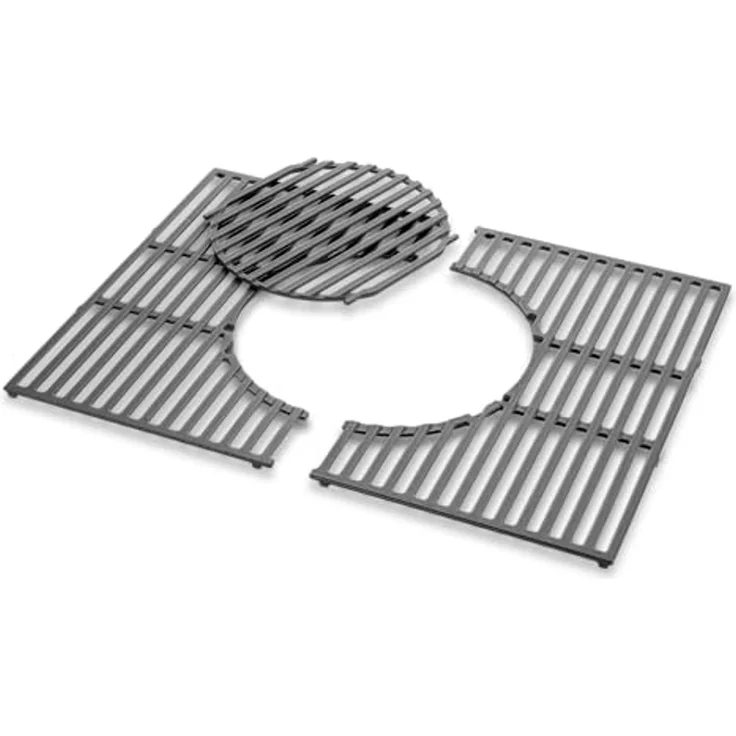 Weber Grillroste für Genesis 300 Serie/aus Gusseisen, Gourmet BBQ System, speichert Hitze, sorgt für kräftige Grillmuster – Schwarz (8848) – Bild 3