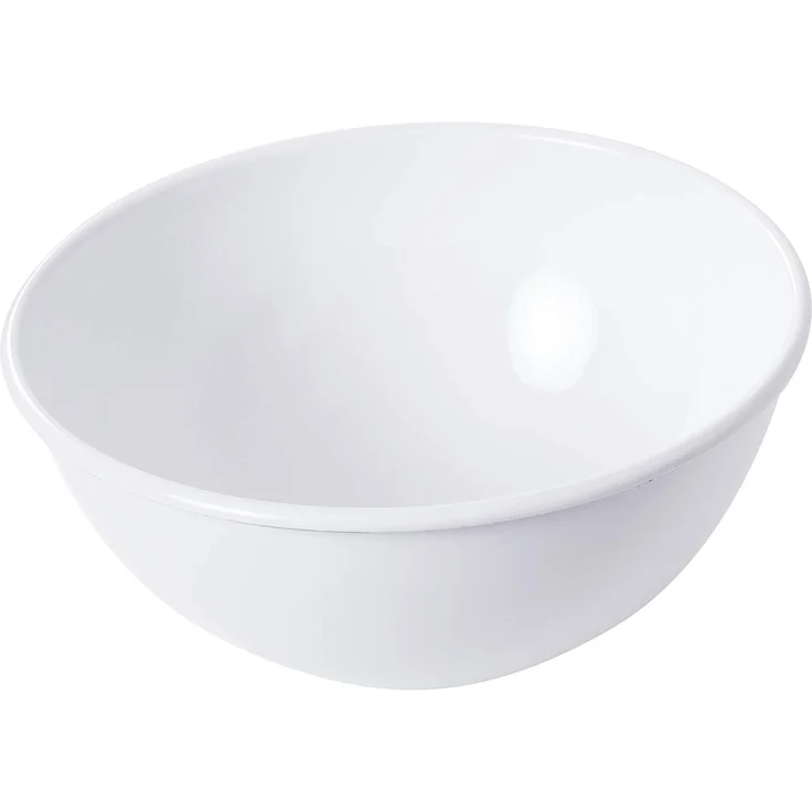 Riess Obst und Salatschüssel Emaille Weiß 22cm – Bild 1