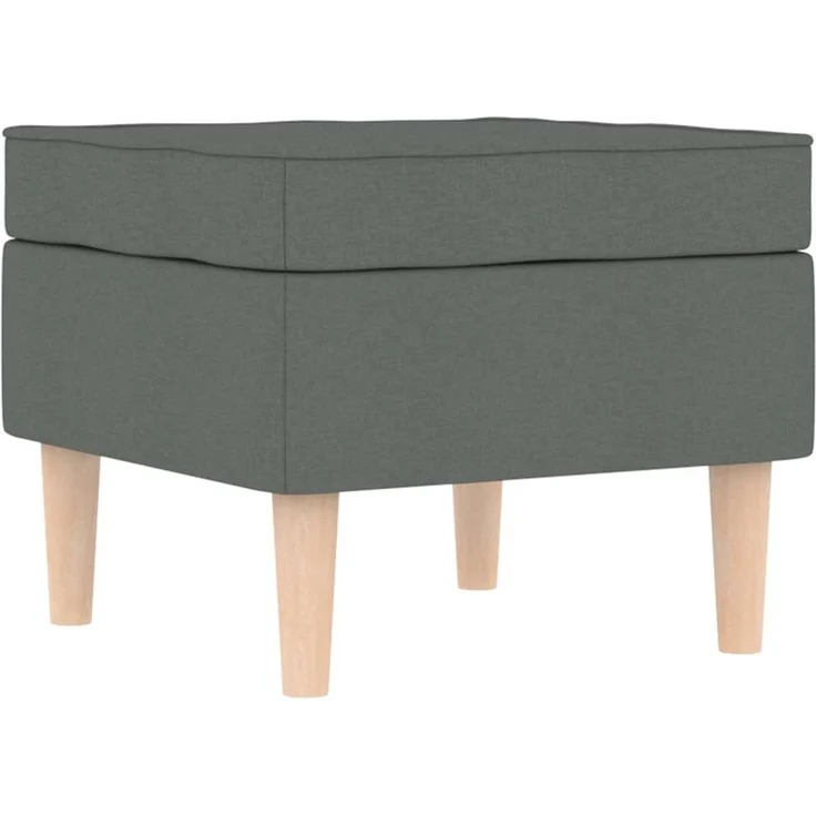 vidaXL Sessel mit Fußhocker Dunkelgrau Stoff 3307990 – Bild 7