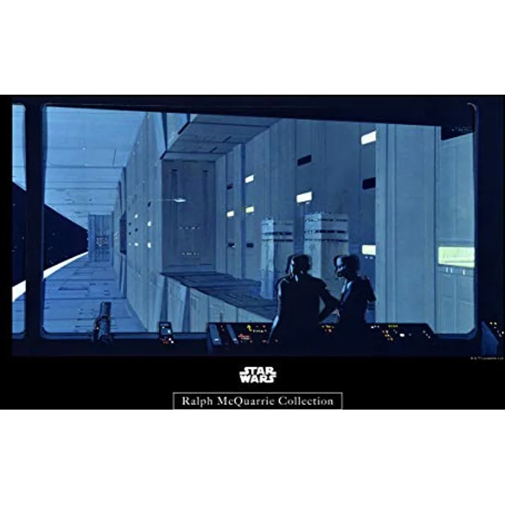 Komar Wandbild Star Wars Classic RMQ Death Star Control, Kunstdruck für Kinderzimmer und Jugendzimmer, 40x30 cm, seidenmatt, ohne Rahmen, made in Germany