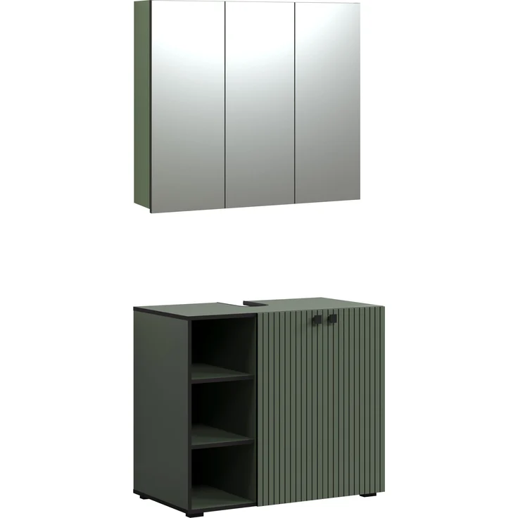 Badmöbel Set Bliss in grün 90 cm – Bild 1